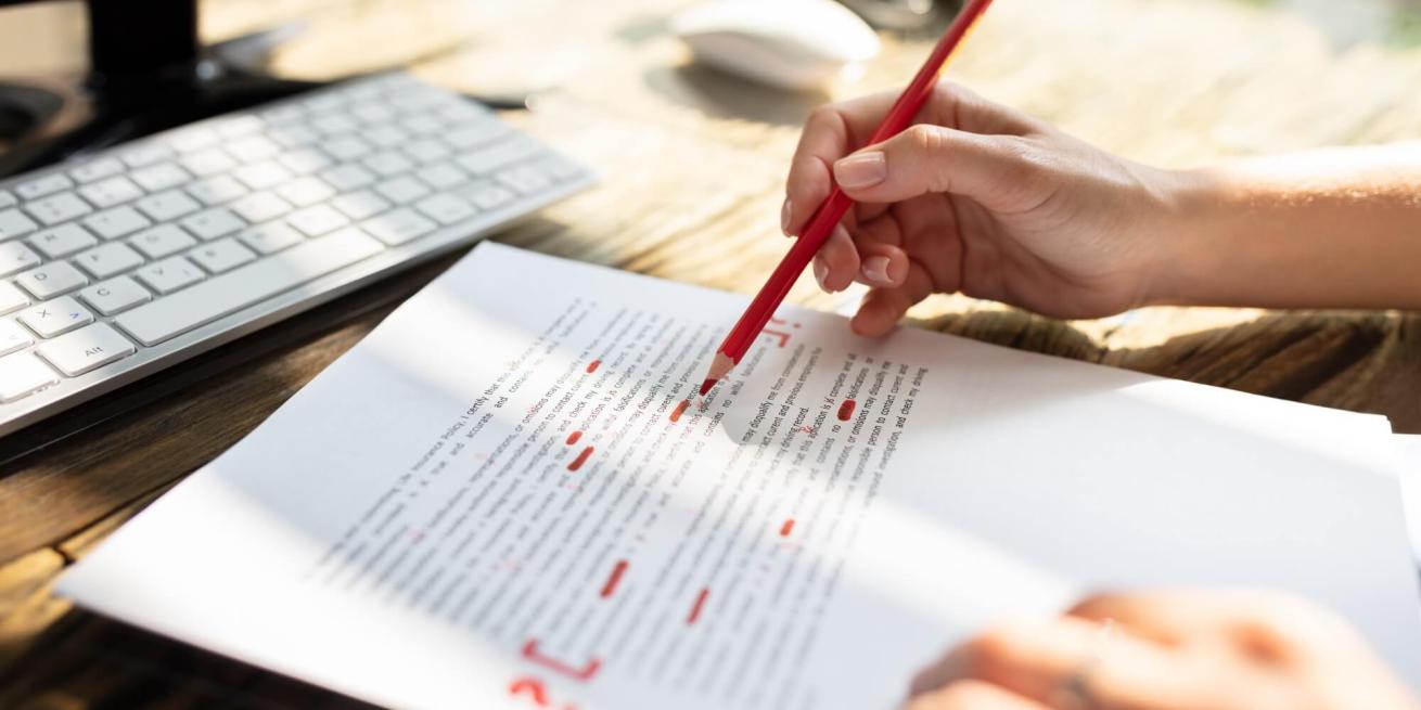 veterinarian editing a script for the exam room